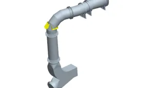 Large Scale Industrial HVAC with Transitions and Supports