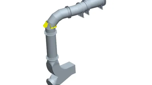 Large Scale Industrial HVAC with Transitions and Supports